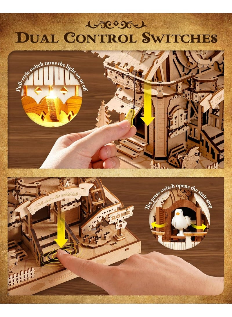 ROBOTIME ROKR Cuckoo Clock (wood colour) Mechanical 3D Wooden Puzzle LC901 - Image 5