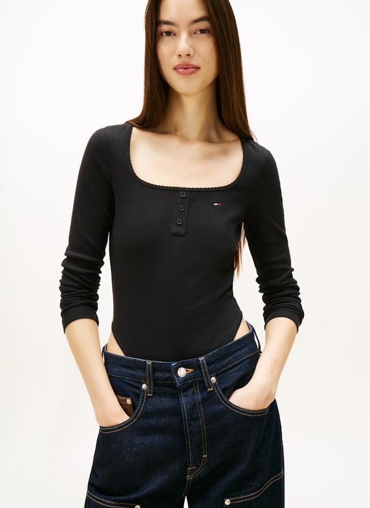 تومي جينز بودي سوت بقاعدة بشعار - Image 1