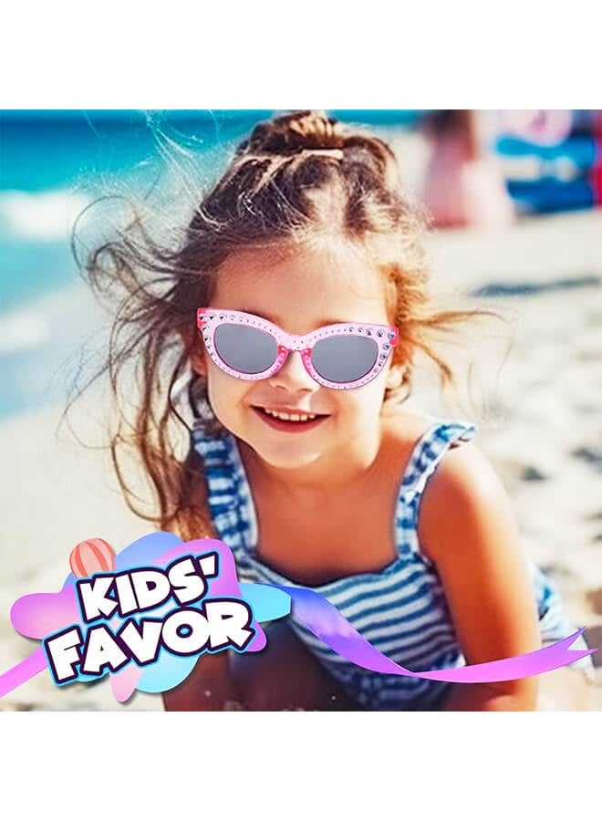 Aurlar Cute Kids Sunglasses with Hard Shell Case – UV400 Protection, Lightweight Cat-Eye Style for Girls Aged 3–8, Perfect for Outdoors, Travel & Gifting - Image 3