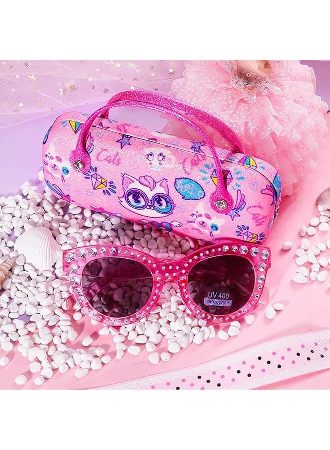 Aurlar Cute Kids Sunglasses with Hard Shell Case – UV400 Protection, Lightweight Cat-Eye Style for Girls Aged 3–8, Perfect for Outdoors, Travel & Gifting - Image 5