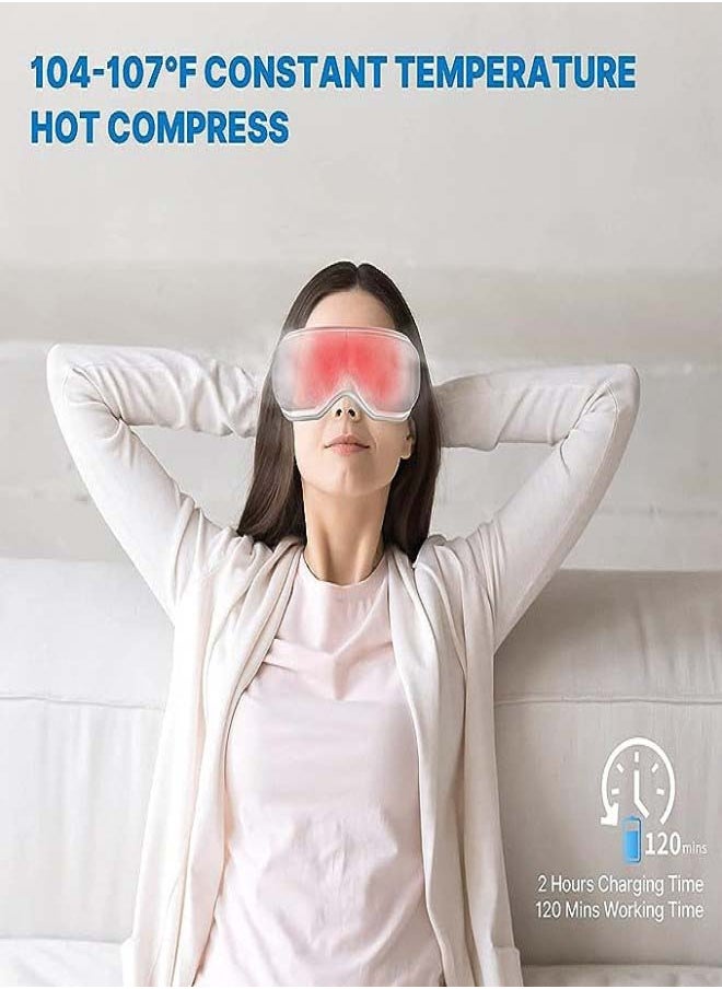 Bodycare Eye Massager With Heat, Air Compression Bluetooth Music Rechargeable Eye Therapy Massager For Relieve Eye Strain Dark Circles Eye Bags Dry Eye Improve Sleep  - Image 4