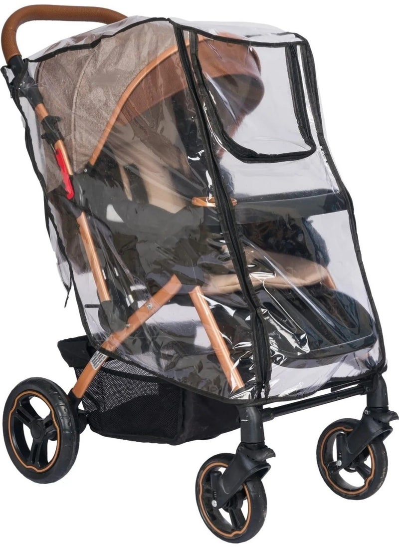 Ultra Luxury Zippered Baby Stroller Rain Cover Black (Compatible with All Baby Strollers) - pzsku/Z77186F97D01A0D6ACEACZ/45/_/1725790831/cbfceebc-cfdd-4fa8-a473-5c62ca1cde9b