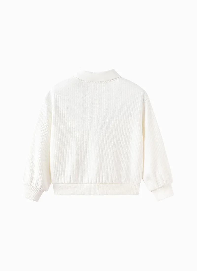 Balabala Toddler Girls Lapel Sweatshirt