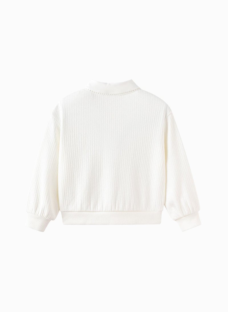 Balabala Toddler Girls Lapel Sweatshirt - Image 2