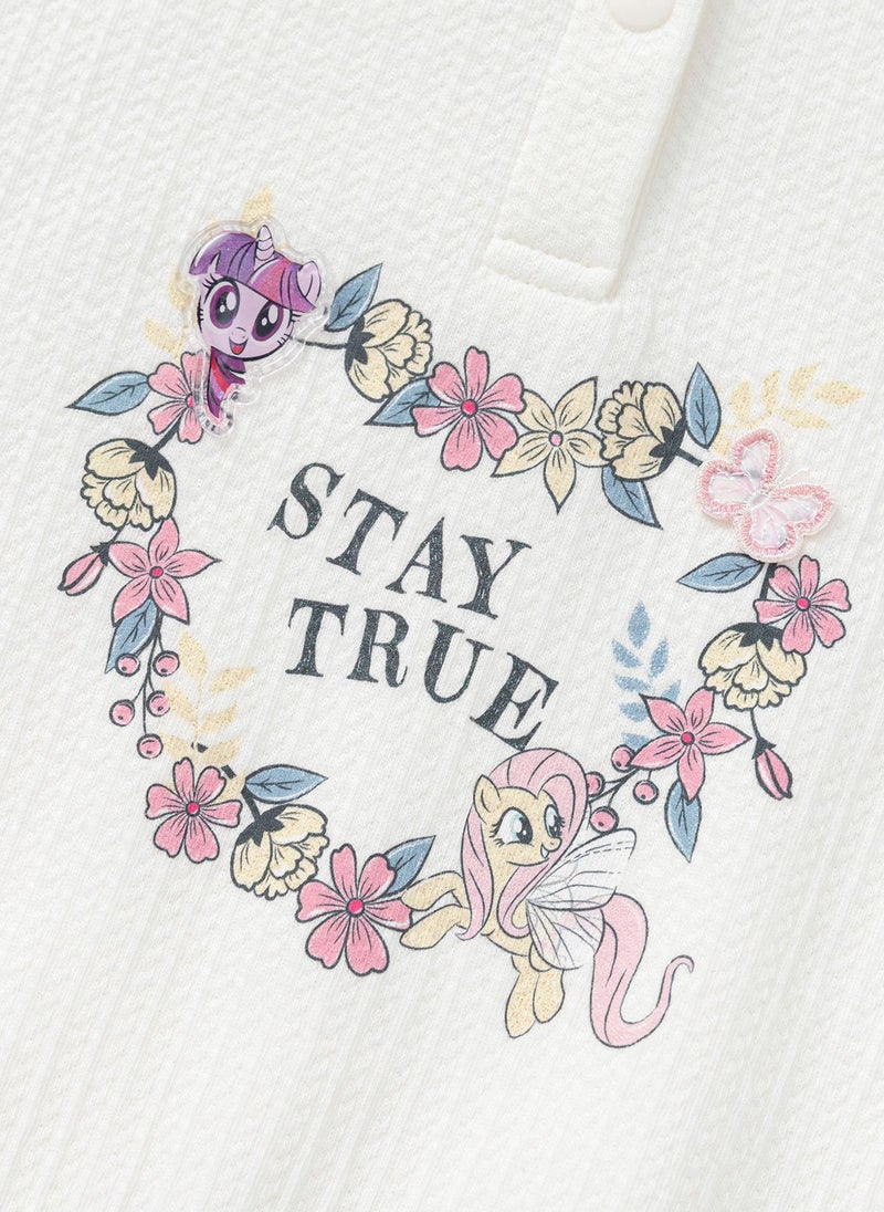 Balabala Toddler Girls Lapel Sweatshirt - Image 5