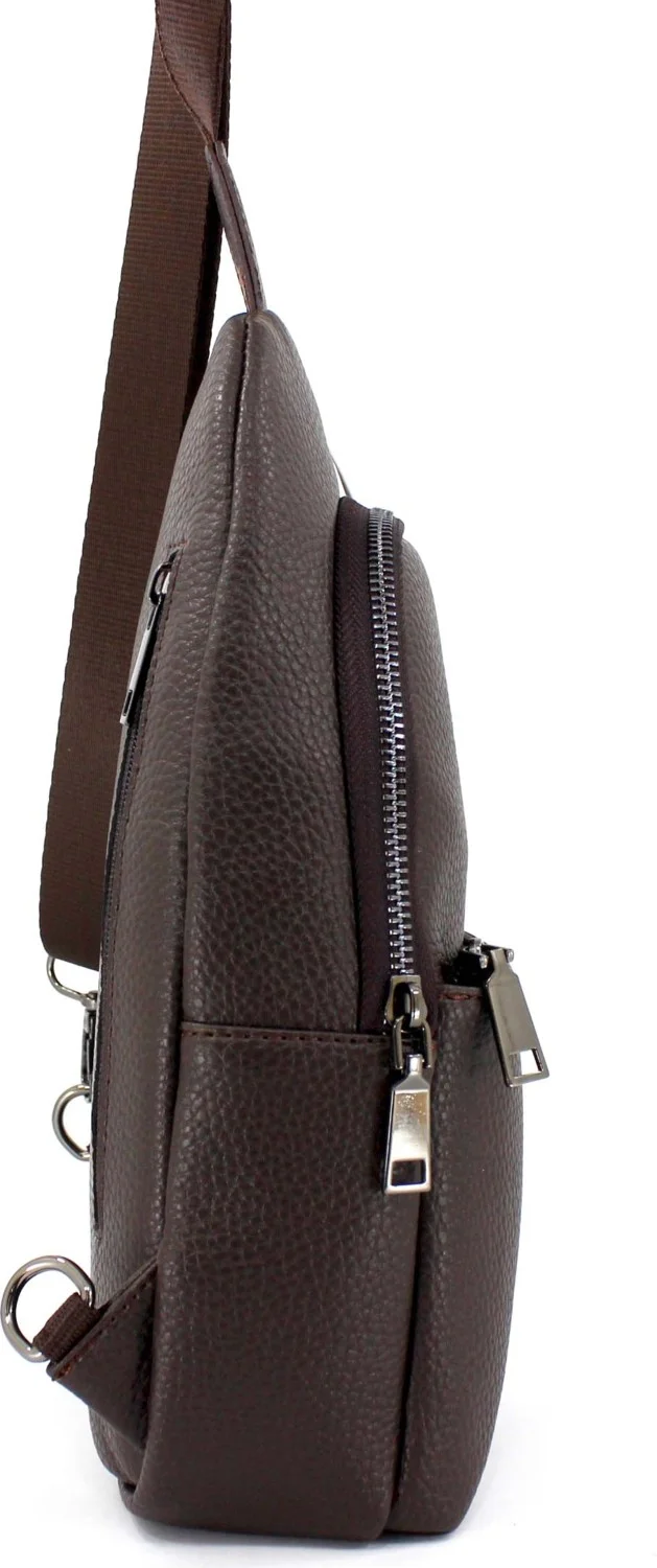 ديرسي كلوب Brown Crossbody Bag Chest Bag Double Handle Shoulder Strap Bodybag Bag with Headphone Outlet