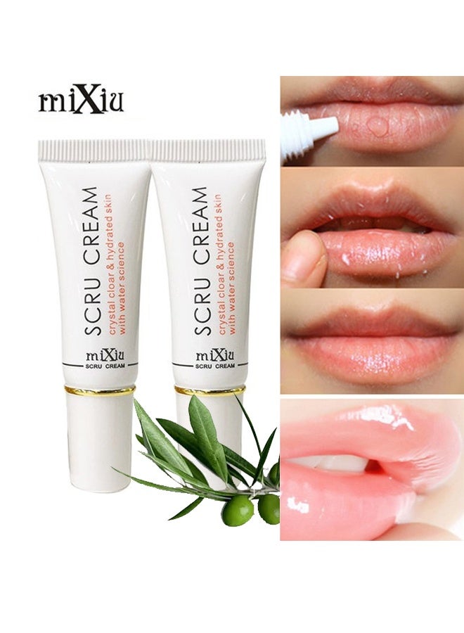 Mixiu Scru Cream-2PCS Lip Magic Lighten Scrub Cream, Dark Black Lip Removal Exfoliation Pigmentation, Fade Dull Pink Lip Balm Brighten, Anti-Crack Moisturizing, Smooth Lips, Gentle Exfoliator For Chapped And Dry Lips - Image 5