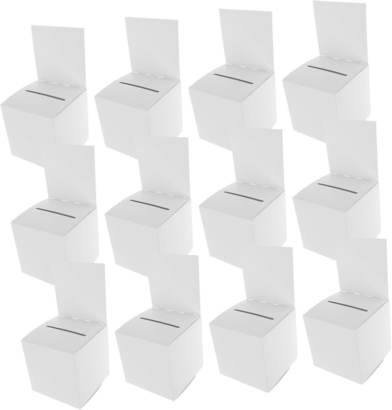 12 Pcs Donation Ballot Box for Fundraising Secure Raffle Box for Parties Graduation Events - Image 1