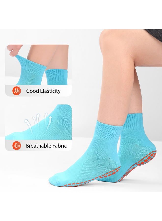 NOVAYARD Non Slip Socks Colorful Non Skid Grip Socks Yoga Pilates Hospital Socks Women 10 Pairs, Multi Color, L - Image 2