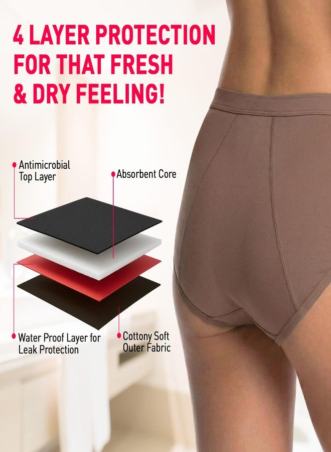 Sirona Reusable Period Panties for Women - Large (Pack of 1) | Leak Proof Protection for Periods | Soft & Breathable | Wash Upto 60 Times Black - Image 4