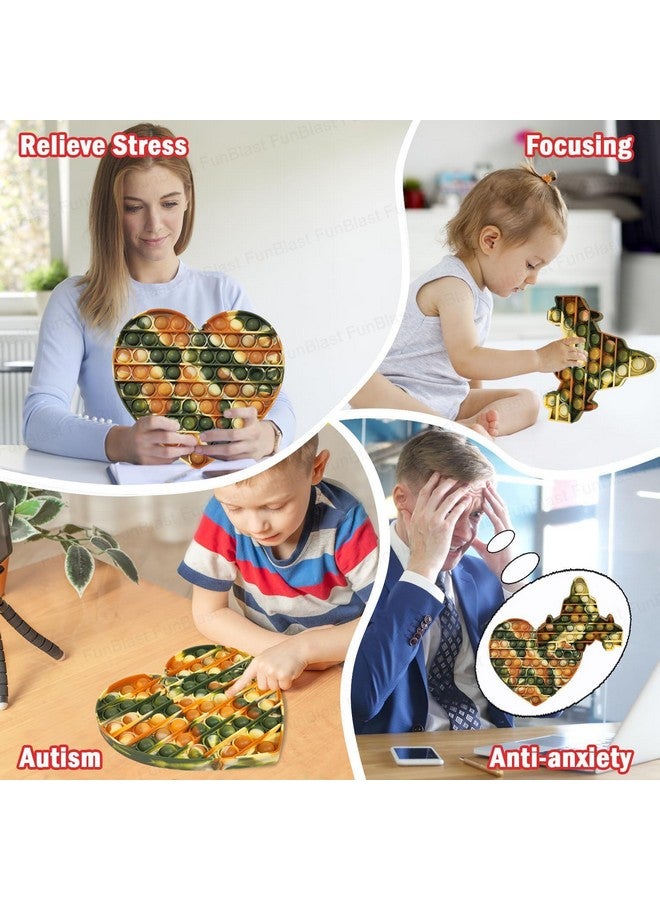 فنبلاست مجموعة FunBlast Pop it (عبوة من لعبتين Popit)، ألعاب أطفال، ألعاب فيدجيت، لعبة Pop it، لعبة Push Pop Bubble Fidget الحسية، لعبة تخفيف التوتر Fidget الحسية، هدايا مبتكرة للبنات والأولاد والأطفال (25) - Image 1