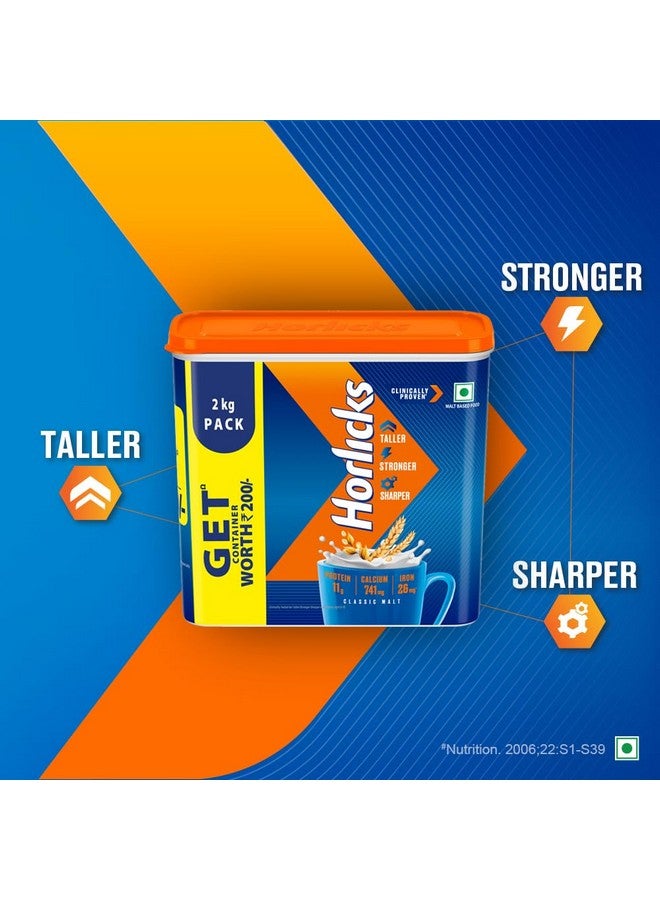 Horlicks Horlicks Health & Nutrition Drink - 2Kg Refill Pack (Classic Malt)  - Image 2
