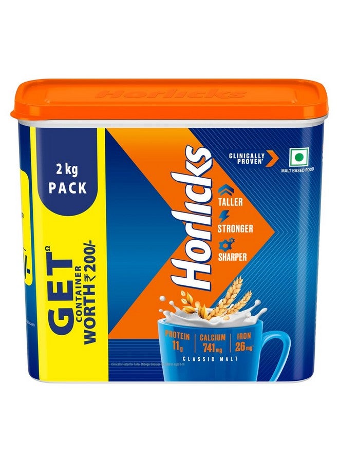 Horlicks Horlicks Health & Nutrition Drink - 2Kg Refill Pack (Classic Malt)  - Image 1