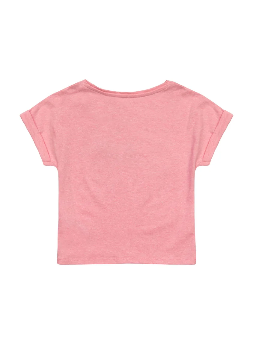 مينوتي Teen Girls Rolled Sleeve T-Shirt With Print