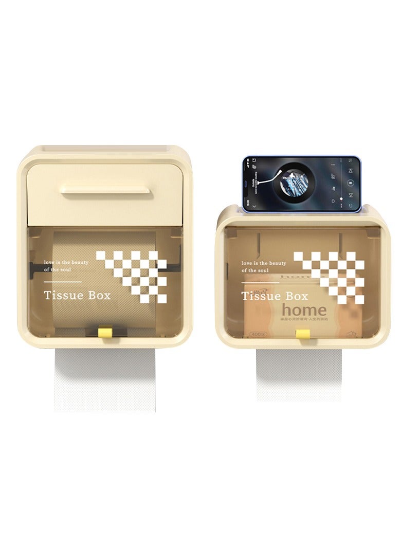 Raxoom Modern Waterproof Wall-Mounted Bathroom Tissue Box Stylish & Space-Saving Large - Image 3