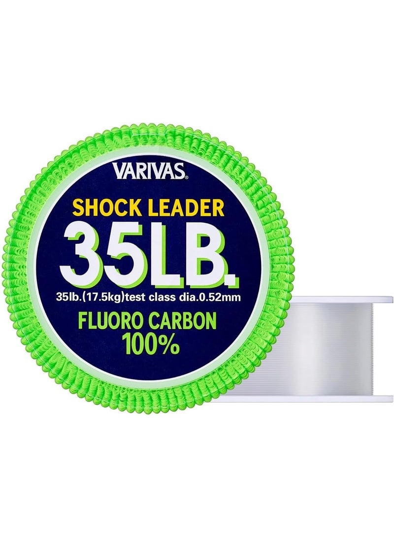 VARIVAS Shock Leader, Fluorocarbon Fishing Line, Invisible 0.52mm Leader Line, 30m Professional PE Line for Saltwater, Jigging, Casting