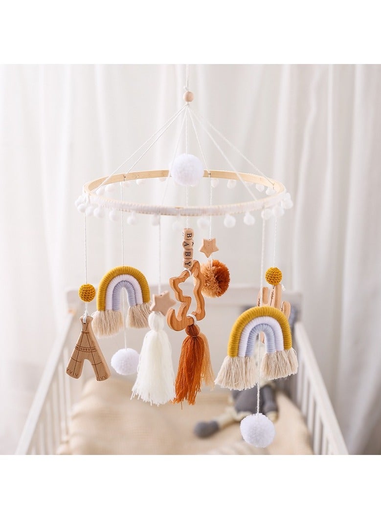 general Baby Crib Mobile Rainbow Baby Bed Bell Cute Nursery Decoration Cartoon Cat Style Chime Hanging - Image 4