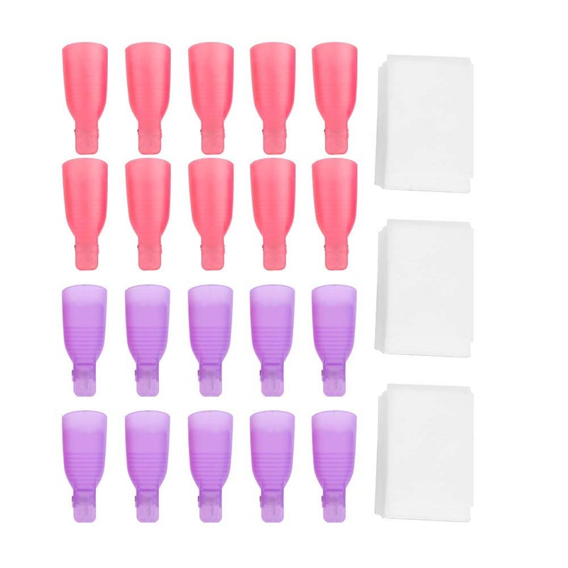 Portable Nail Polish Remover Clip Wrap Nail UV Gel Cleaning Cotton Pad Set Manicure Tool - Image 1