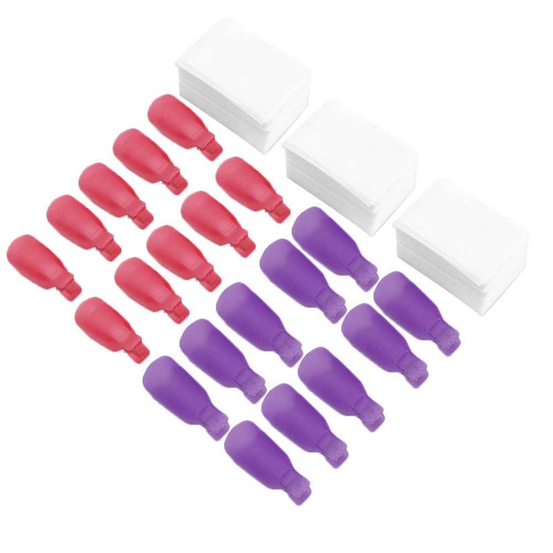 Portable Nail Polish Remover Clip Wrap Nail UV Gel Cleaning Cotton Pad Set Manicure Tool - Image 3