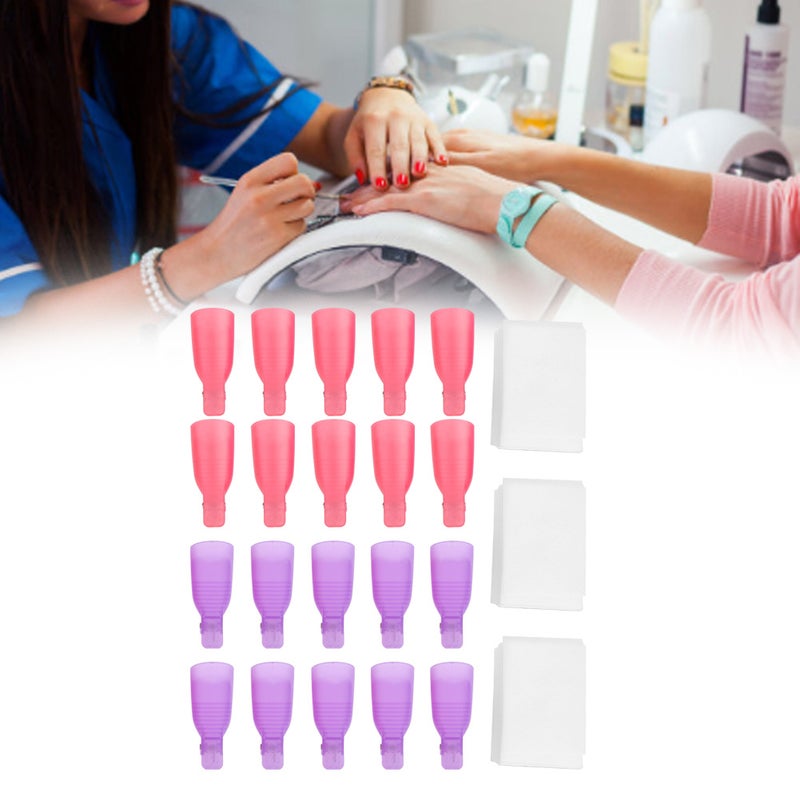 Portable Nail Polish Remover Clip Wrap Nail UV Gel Cleaning Cotton Pad Set Manicure Tool - Image 4