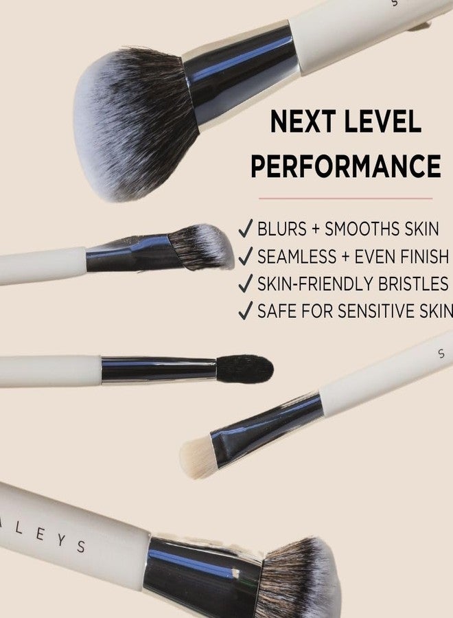 HALEYS Concealer Brush VEGAN+CRUELTY-FREE, Sustainable Wood, Vegan Bristles for Airbrushed Finish, For Creams,Liquids, Powder, Streak-free, Perfect Blending, Buffs, Smooths with Control, Special shape - Image 5