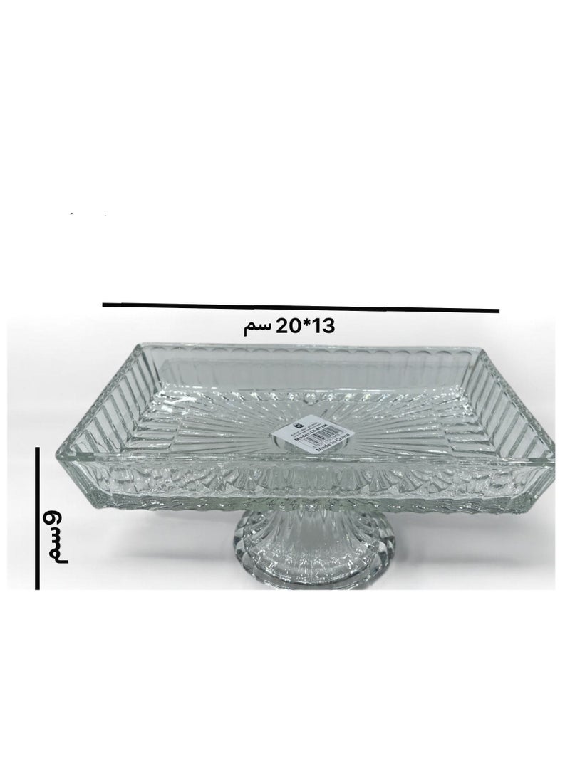 Generic A multi-use glass serving dish with a base for sweets and fruits  - Image 1