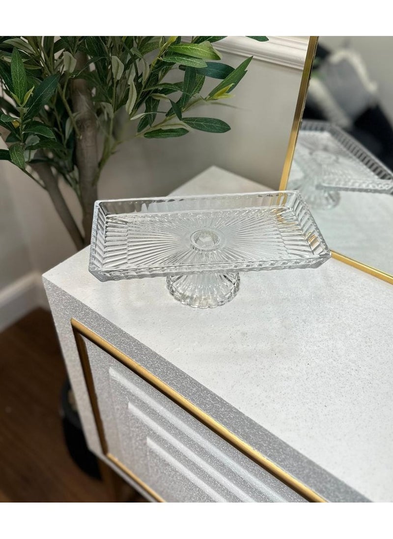 Generic A multi-use glass serving dish with a base for sweets and fruits  - Image 2