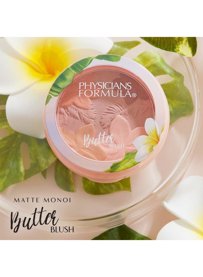 Physicians Formula بودرة مكياج بلشر ماتي من زبدة المونوي، درجات ماتي مائلة إلى الوردي، مختبر من قبل أطباء الجلدية - Image 4