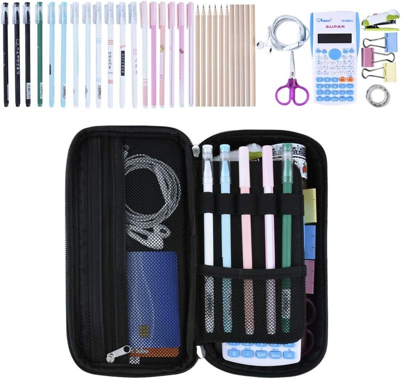 Chelory Big Capacity Pencil Case Large Pencil Bag Pouch Pen Case Pencil Marker Holder Stationery Storage Makeup Bag for Office Supplies Adults - Image 2