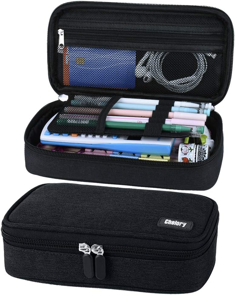 Chelory Big Capacity Pencil Case Large Pencil Bag Pouch Pen Case Pencil Marker Holder Stationery Storage Makeup Bag for Office Supplies Adults - Image 1