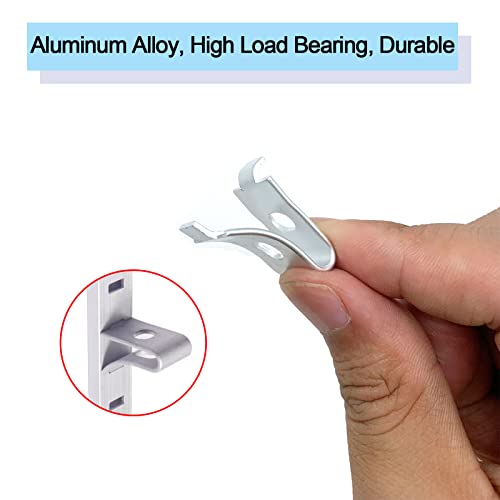 Suprom Shelf Bracket Clips, 32 Pack Aluminum Alloy Shelf Pins, High Load-Bearing Adjustable Cabinet Shelf Pegs - Image 3
