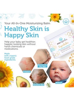 Era Organics Healing Ointment For Babies - Usda Certified Organic Natural Gentle Moisturizer For Sensitive Skin Prone To Baby Eczema, Cradle Cap (Infant Seborrheic Dermatitis), Rashes & Hives (4 Oz.)  - Image 3