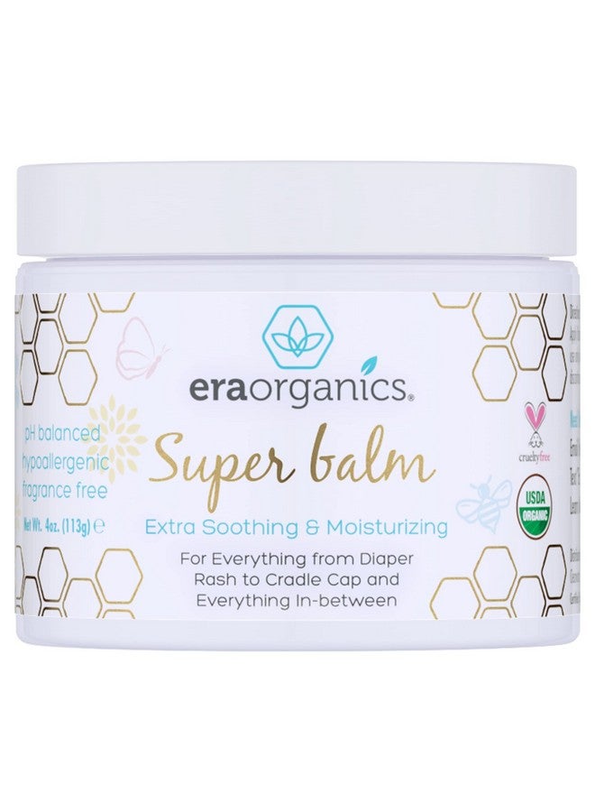 Era Organics Healing Ointment For Babies - Usda Certified Organic Natural Gentle Moisturizer For Sensitive Skin Prone To Baby Eczema, Cradle Cap (Infant Seborrheic Dermatitis), Rashes & Hives (4 Oz.) - Image 1