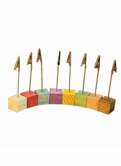 Y&D 8 Pcs Name Place Holder Paper Menu Clip Picture Stand for Home Party Office Memo (Random Color)  - Image 1