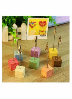 Y&D 8 Pcs Name Place Holder Paper Menu Clip Picture Stand for Home Party Office Memo (Random Color)  - Image 4