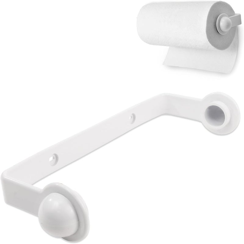 Spectrum Diversified Wall Mount Holder Easy Installation, Under Kitchen Cabinet Paper Towel Dispenser, Use, White
