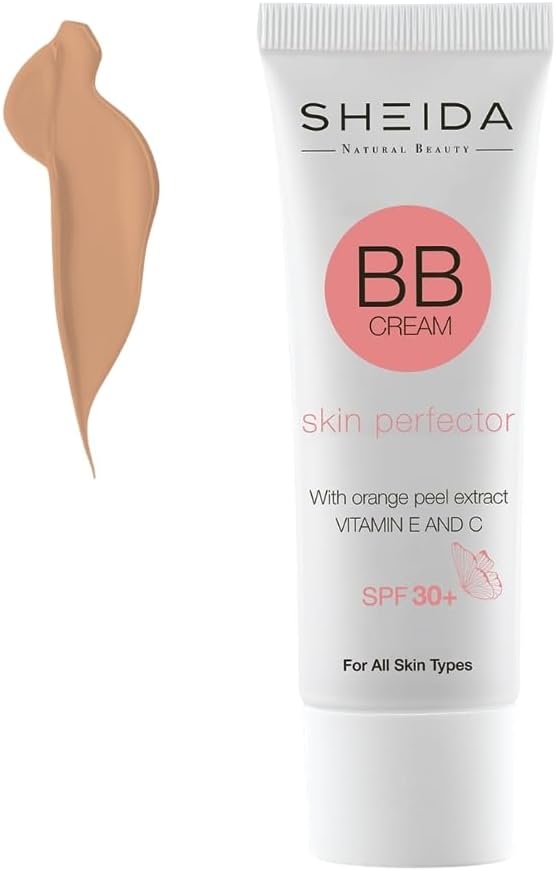 SHEIDA BB Creme Tinted Day Cream with SPF 30 24h Moisture and Skin Optimiser for an Even Complexion Enriched with Vitamin E C Multifunctional Care with Sun Protection Medium One Size - Image 1