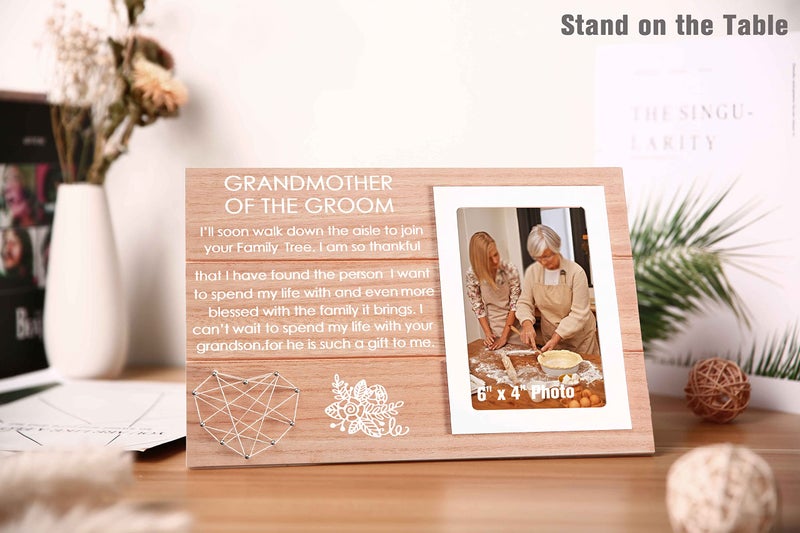 Sioial Wedding Photo Frame Gift for Grandmother of the Groom Gift from Bride-Rehearsal Dinner Gift for Grandma of the Groom-Thank you Gift-Bridal Shower Gift-Picture Frame Gift for Grandma of the Groom - Image 2