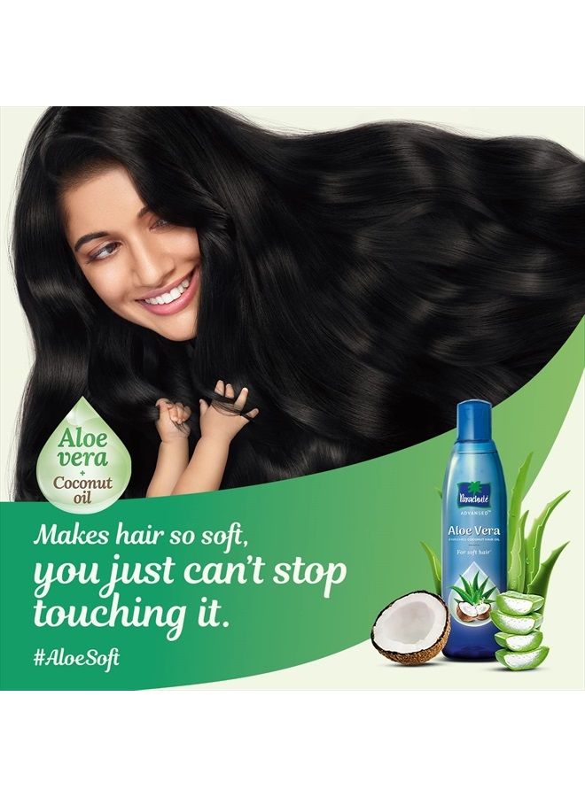 Parachute زيت شعر جوز الهند المدعم بالألوة فيرا من أدفانسد | يساعد على الحصول على شعر قوي وناعم وحريري | لجميع أنواع الشعر | 8.5 أونصة سائلة (250 مل) - Image 2