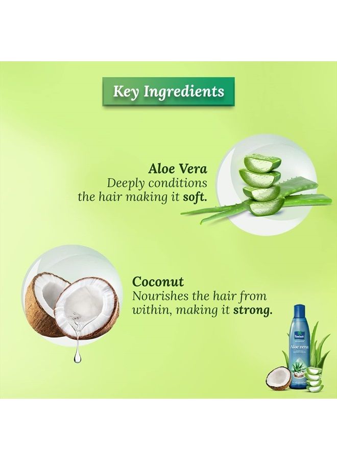 Parachute زيت شعر جوز الهند المدعم بالألوة فيرا من أدفانسد | يساعد على الحصول على شعر قوي وناعم وحريري | لجميع أنواع الشعر | 8.5 أونصة سائلة (250 مل) - Image 3