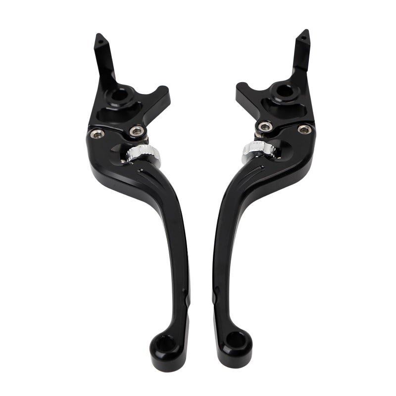 mokuo CNC Brake Lever Handle Adjustable Motorcycle 22mm 78 Aluminum FrontRear Disc Brake Lever Fit for Most of MotorcyclesScooters and Electric Bike Black - Image 2