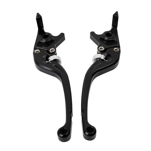 mokuo CNC Brake Lever Handle Adjustable Motorcycle 22mm 78 Aluminum FrontRear Disc Brake Lever Fit for Most of MotorcyclesScooters and Electric Bike Black - Image 1