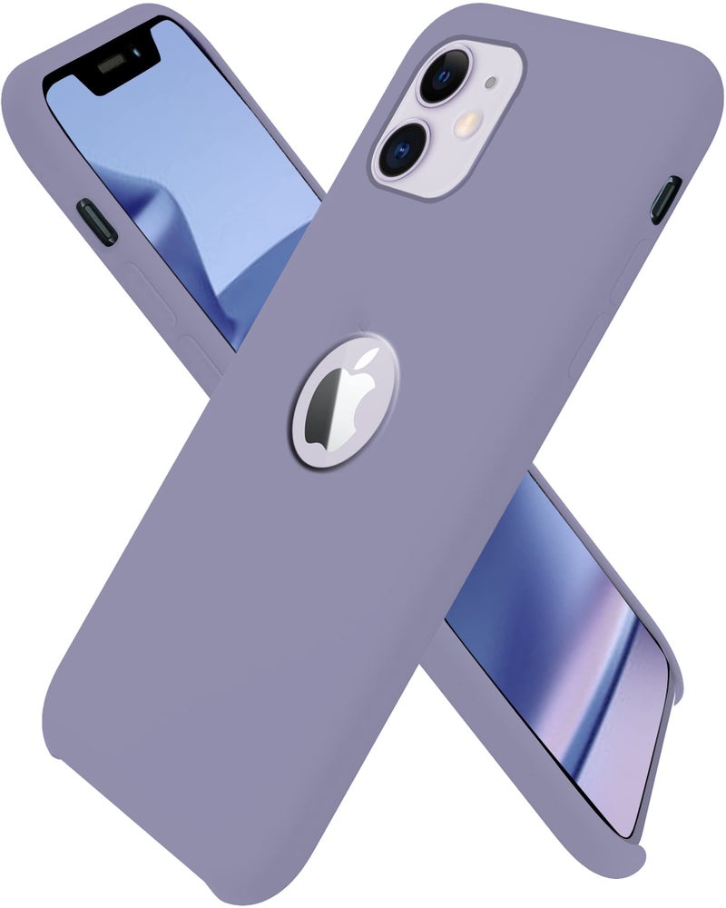 VONZEE Liquid Silicone Soft Back Cover for iPhone 11 Case, Shockproof Slim Camera & Full Body Protection Non Yellowing Cover with Microfiber Lining & Logo Cut (6.1 Inch) -Lavender Grey - Image 1