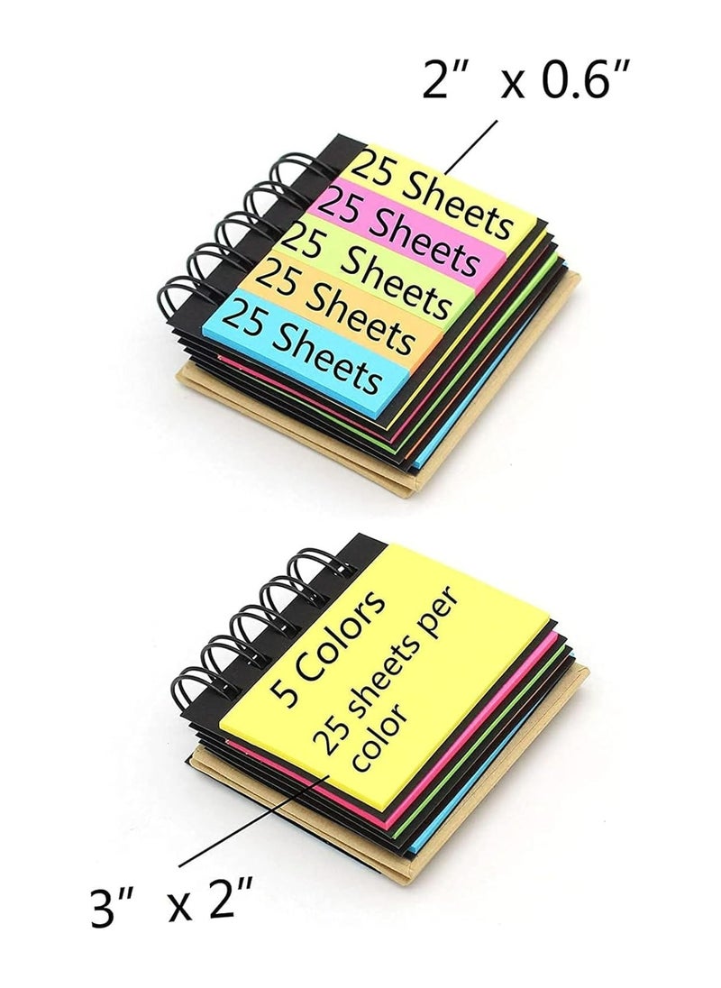 Oasisgalore 5-Color Recycled Paper Sticky Note Set - 125 Notes & Strips, Assorted Sizes  - Image 3