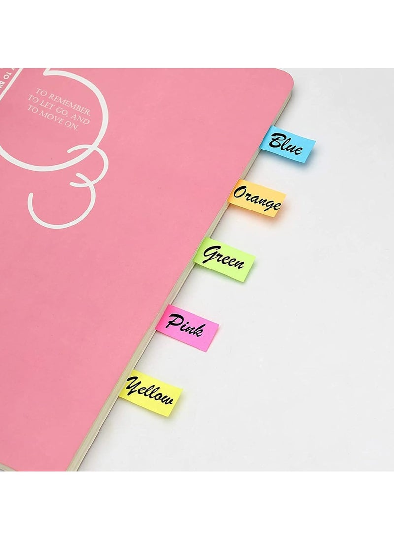 Oasisgalore 5-Color Recycled Paper Sticky Note Set - 125 Notes & Strips, Assorted Sizes  - Image 5