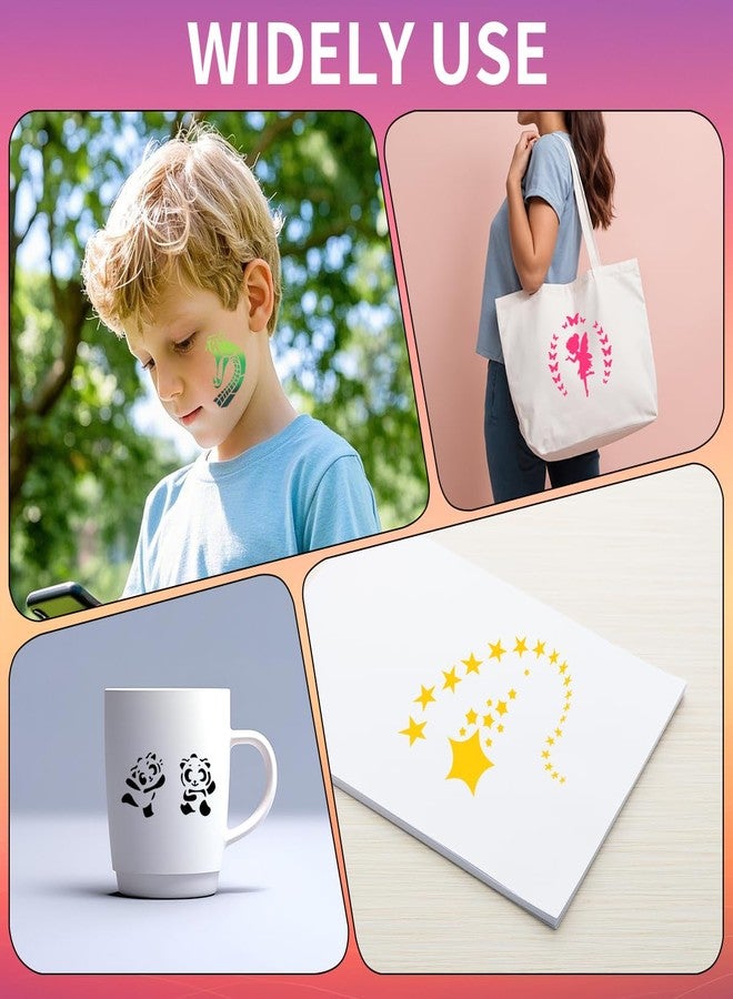 Bowitzki face Paint Stencils Kit with Sponges,30 reusable face paint stencils & 32 stencil stickers,6 pcs sponges for Body Face Painting Halloween Christmas Makeup - Image 5