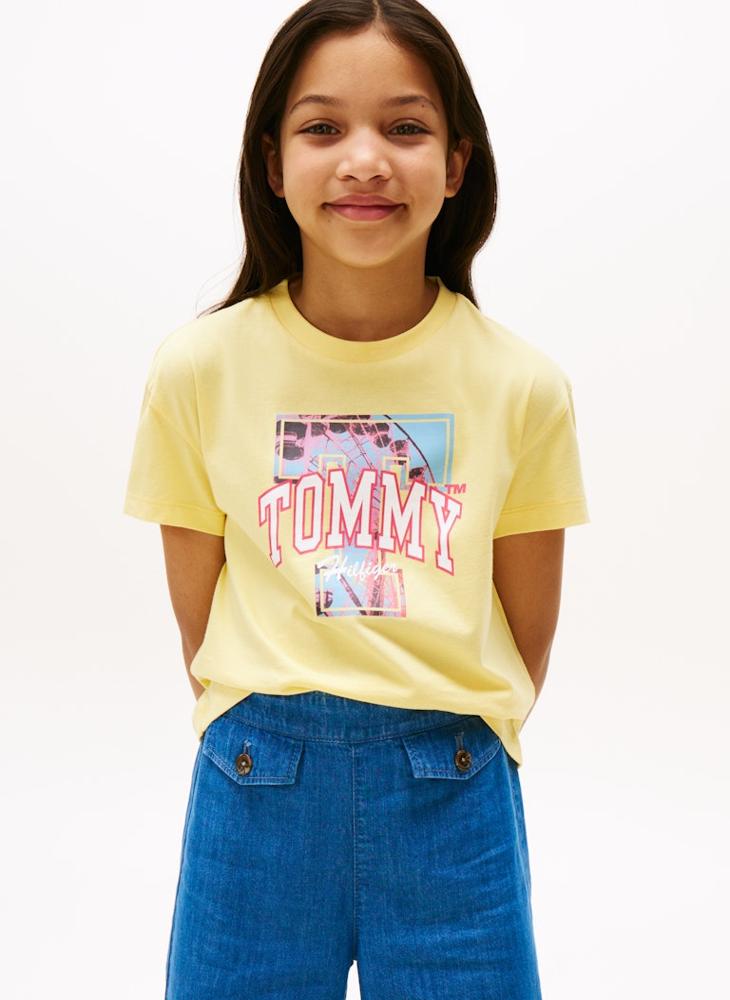 تومي هيلفيغر تيشيرت أطفال بطبعة صور - Image 1