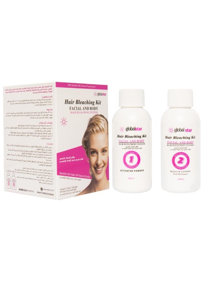 globalstar Face and Body Bleaching Kit 50+50ml - Image 1