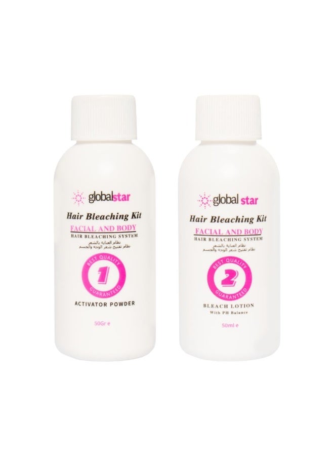 globalstar Face and Body Bleaching Kit 50+50ml - Image 3