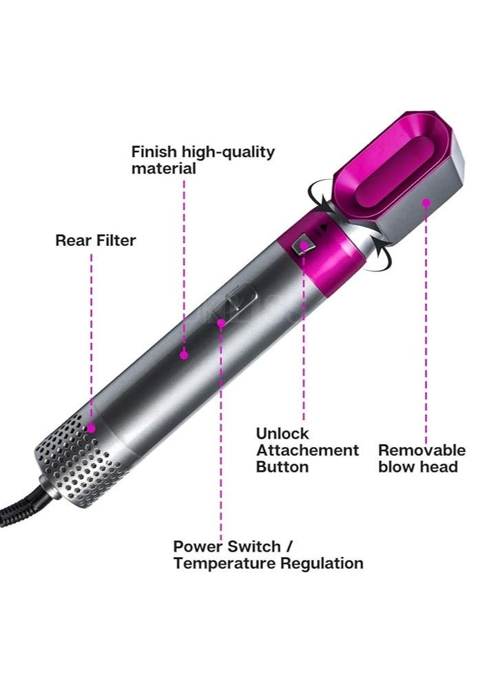 general 5-in-1 Hair Dryer Brush, Multi-Purpose Hot Air Hair Brush, Women's Negative Ion Hair Brush, Automatic Hair Curler, Anti-Scalding Comb - Image 2
